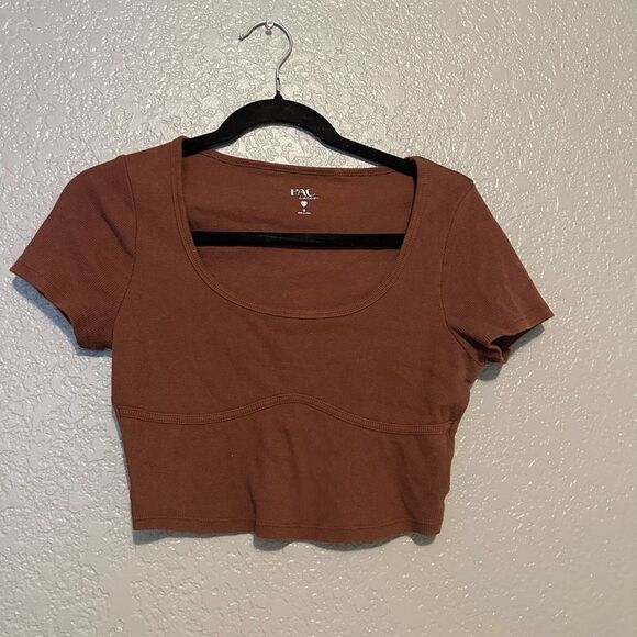 PacSun brown sculpting crop top - Picture 3 of 6